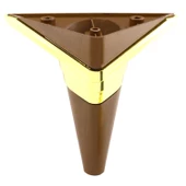 Golden Köşe Lüks Mobilya Kanepe Sehpa TV Ünitesi Koltuk Ayağı Baza Ayakları Kübik Ceviz Altın 14 cm thumbnail 8