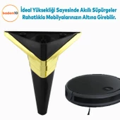Golden Köşe Lüks Mobilya Kanepe Sehpa TV Ünitesi Koltuk Ayağı Baza Ayakları Siyah Altın 14 cm thumbnail 5