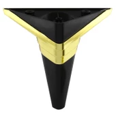 Golden Köşe Lüks Mobilya Kanepe Sehpa TV Ünitesi Koltuk Ayağı Baza Ayakları Siyah Altın 14 cm thumbnail 8