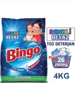 Bingo Matik Renkli Beyaz 4 kg Beyazlar ve Renkliler için Toz Çamaşır Deterjanı - 1