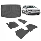 Volkswagen Polo 2017+ Sahler 4.5 D Paspas ve Rizline Bagaj Havuzu Siyah thumbnail 1