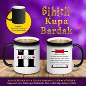 Hatice İsmi ve Anlamı Tasarım Sihirli Hediyelik Kupa Bardak-S457 - 2
