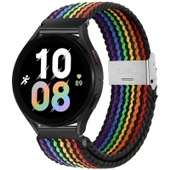 Samsung Galaxy Watch 4 5 6 7 FE 40 40 44 Classic 42 43 46 47 mm Kordon Metal Klipsli Flexi Örgü - 5