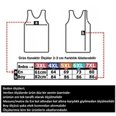 10 Adet Büyük Beden Redzone Klasik Pamuk Atlet Gri - 3