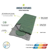 Outwell Contour Black Yazlık ve Kışlık Taraflı -13°C 1500gr Geniş Uyku Tulumu Siyah - 4