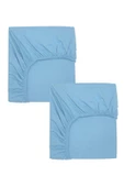 2 Adet 50 x 90 x 10 cm Anne Yanı Lastikli Penye Kumaş Bebek Çarşafı - 7