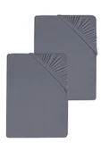 2 Adet Düz Pamuklu Çift Kişilik 160 x 200 cm Lastikli Penye Çarşaf - 2