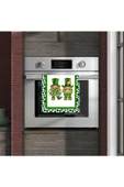 Saint Patrick's Gnomes Şans Cüceleri Desenli Fırın Örtüsü - 1