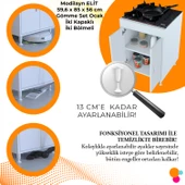 Modilayn ELİT 59,6 x 85 x 56 cm Gömme Ankastre Ocak ve Çift Raflı Mutfak Dolabı - 4