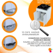Modilayn AYMEN 59,6 x 85 x 56 cm Set üstü Ocak Ve Çok Amaçlı Mutfak Dolabı - 5