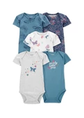 Layette Kız Bebek 5'li Kısa Kollu Body 1Q124910 thumbnail 4