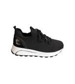 YAZKIŞ Kadın Siyah Ten Triko Kumaş Bağcıksız Arkası Holıganlı 4cm Comfort Taban Fashıon Spor Ayakkab thumbnail 5