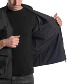 Şensel, Çok Cepli Yelek, Gri-Siyah -118E1337- Su ve Yağ İtici - 3