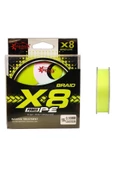 Captain X8 Power PE 8 Örgü Spin İp Misina 150mt Lemon Yellow 0,08mm - 1