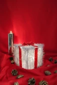 Yılbaşı Ağacı Noel Led Işıklı Hediye Kutusu Paketi Yılbaşı Kırmızı - 5