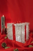 Yılbaşı Ağacı Noel Led Işıklı Hediye Kutusu Paketi Yılbaşı Kırmızı - 8