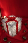 Yılbaşı Ağacı Noel Led Işıklı Hediye Kutusu Paketi Yılbaşı Kırmızı - 1