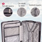 Biggdesign Moods Up Kabin Boy Valiz, Laptop Bölmeli, Bardaklık ve USB Girişli, 360° Tekerlek,TSA Kilit, Gümüş - 5