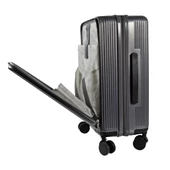 Biggdesign Moods Up Kabin Boy Valiz, Laptop Bölmeli, Bardaklık ve USB Girişli, 360° Tekerlek,TSA Kilit, Gümüş - 7