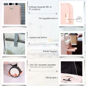 Biggdesign Moods Up Ön Bölmeli, Bardaklık ve USB Girişli Kabin Boy Valiz 20" Pembe - 2