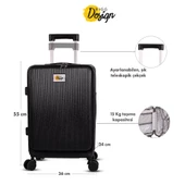 Biggdesign Moods Up Ön Bölmeli, Bardaklık ve USB Girişli Kabin Boy Valiz 20" Siyah - 5