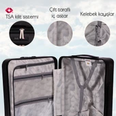 Biggdesign Moods Up Ön Bölmeli, Bardaklık ve USB Girişli Kabin Boy Valiz 20" Siyah - 3