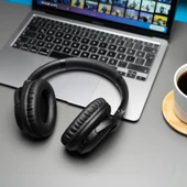 Moodix KO23BT1100B Katlanabilir Bluetooth Kulaküstü Kulaklık Siyah - 7