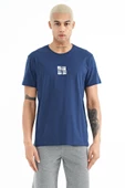 Air Jones Erkek Saks Mavi 0 Yaka T-shirt 88222 thumbnail 1
