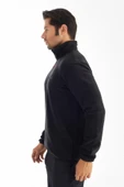 Crozwise Yarım Fermuarlı - Erkek Siyah Spor Polar - 6036-10 - 2