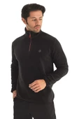 Crozwise Yarım Fermuarlı - Erkek Siyah Spor Polar - 6036-10 - 1