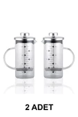 Nishev 2 Adet French Press - Filtre Kahve Ve Bitki Çayı Demliği 350 ml - 1