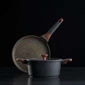 Jumbo Stone 7 Parça Granit Tencere Seti - 3