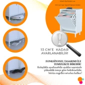 Modilayn SÖKE 45 x 75 x 32,5 cm 1 Göz Sepetli kirli çamaşır banyo dolabı pratik çok foksiyonlu düzenleyici dolap - 6