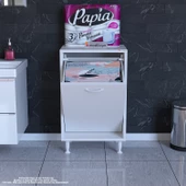 Modilayn SÖKE 45 x 75 x 32,5 cm 1 Göz Sepetli kirli çamaşır banyo dolabı pratik çok foksiyonlu düzenleyici dolap - 3