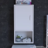 Modilayn ŞİLE 45 x 85 x 32,5 cm Makine Üstü Asma ve Çok Amaçlı Banyo Dolabı thumbnail 2