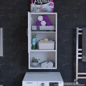 Modilayn ŞİLE 45 x 85 x 32,5 cm Makine Üstü Asma ve Çok Amaçlı Banyo Dolabı thumbnail 3