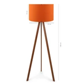 A&G Ahşap Tripod Lambader Kumaş Başlık Köşe Lambası - 10