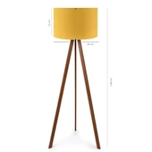 A&G Ahşap Tripod Lambader Kumaş Başlık Köşe Lambası - 2