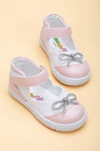 Şirinbebe Cırtlı Taşlı Pudra Kız İlkadım Bebek Ayakkabısı thumbnail 1