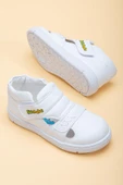 Şirinbebe Şiringenç Dikiş Detaylı İki Cırtlı Beyaz İlkadım Bebek Çocuk Ayakkabısı thumbnail 1