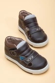 Şirinbebe Şiringenç Dikiş Detaylı İki Cırtlı Kahverengi Erkek İlkadım Bebek Çocuk Ayakkabısı - 1