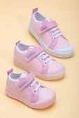 Şirinbebe Şiringenç Keten Pembe Kız İlkadım Bebek Çocuk Ayakkabısı - 1