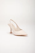 Zara Saten Arka Açık Ten Kadın Topuklu Ayakkabı thumbnail 4