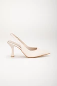 Zara Saten Arka Açık Ten Kadın Topuklu Ayakkabı thumbnail 3