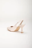 Zara Saten Arka Açık Ten Kadın Topuklu Ayakkabı thumbnail 5