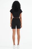 Veryperi Kadın Siyah Şortlu Crop Takım 2117 thumbnail 3