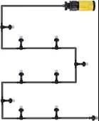 Veranda Sera Havuz Alanları Su Sisi Sistemi Dış Mekan Soğutma Kiti 10 Metre - 7
