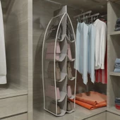 10 Gözlü Çanta Askılığı Dolap İçi Düzenleyici Organizer Askılı Çantalık - 1