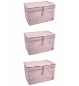 Çok Amaçlı Düzenleyici Kutu Organizer Cırt Cırtlı Hurç Mega Plus Boy 40cm X 30cm X 70cm (3 Adet) - 1