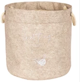 Kulplu Yuvarlak Düzenleyici Çok Amaçlı Kolay Taşınabilen Organizer Keçe Sepet (mega) 03648 - 5